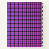 Tartan geruite roze-zwarte Notitieboek (Achterkant)