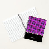 Tartan geruite roze-zwarte Notitieboek (Binnen)