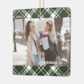 Tartan Gevoeligheid is U als Vriend 2 Foto Keramisch Ornament (Links)