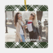 Tartan Gevoeligheid is U als Vriend 2 Foto Keramisch Ornament (Voorkant)