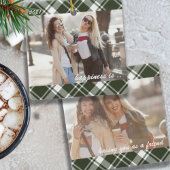 Tartan Gevoeligheid is U als Vriend 2 Foto Keramisch Ornament