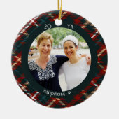 Tartan Gevoeligheid is U als Vriend 2 Foto Keramisch Ornament (Voorkant)