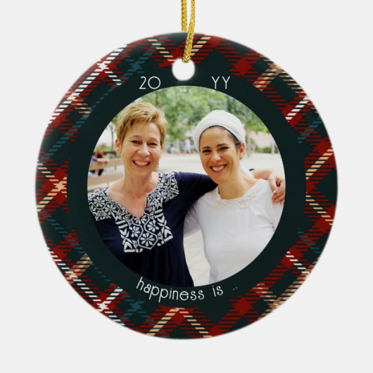 Tartan Gevoeligheid is U als Vriend 2 Foto Keramisch Ornament (Voorkant)