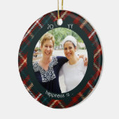 Tartan Gevoeligheid is U als Vriend 2 Foto Keramisch Ornament (Links)