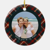 Tartan Gevoeligheid is U als Vriend 2 Foto Keramisch Ornament (Achterkant)