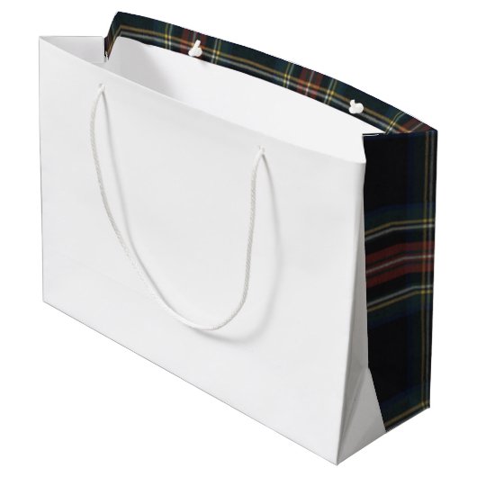 Tartan Gift Bag - Groot Groot Cadeauzakje (Achterkant Gekanteld)