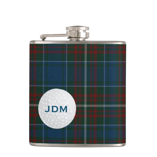 Tartan Golf Fles met Monogram Clan MacConnell Plai Heupfles (Voorkant)