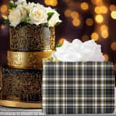 Tartan - Graphite Ivory en Mustard Gold Cadeaupapier