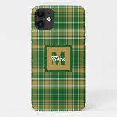Tartan - Green Gold en Off White Phone Case (Achterkant)