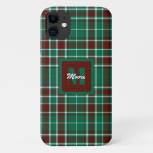 Tartan - Green Russet Red en Off White Phone Case (Achterkant)