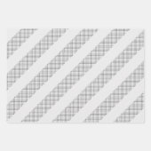 Tartan Grey White Pattern Elegant Inpakpapier Vel (Voorkant 2)