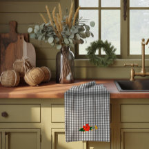 Tartan grijze eenvoudige wilde bloemenpatroon