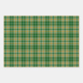 Tartan - groen-karamel goudwit inpakpapier vel (Voorkant 2)