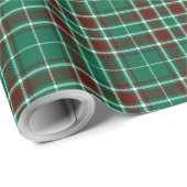 Tartan - Groen wit en Russet rood Cadeaupapier (Rol Hoek)