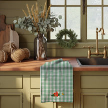 Tartan groene eenvoudige wilde bloemenpatroon