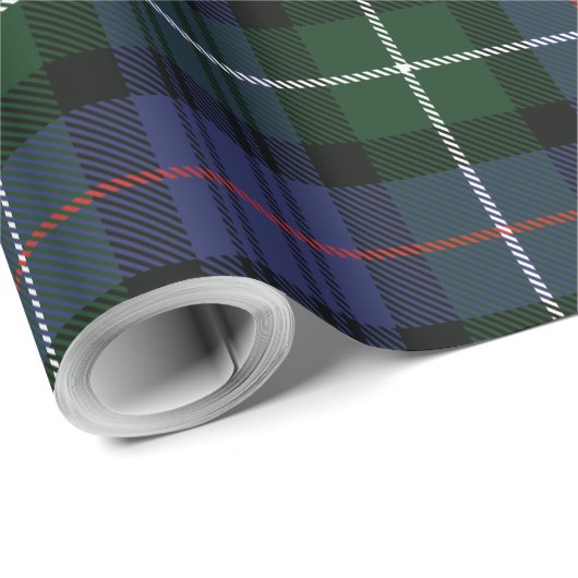 Tartan Groene Paarse Check Clan MacKenzie Cadeaupapier (Rol Hoek)