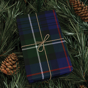 Tartan Groene Paarse Check Clan MacKenzie Cadeaupapier