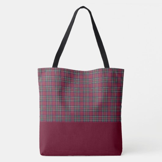 Tartan Grote Canvas tas (Achterkant)