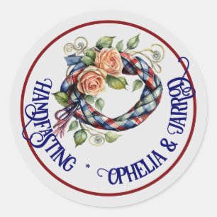 TARTAN HANDFASTING STICKERS VOOR FAVORIETE ENVELOP