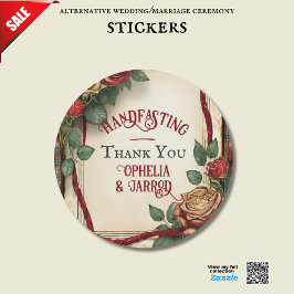 TARTAN HANDFASTING STICKERS VOOR FAVORIETE ENVELOP