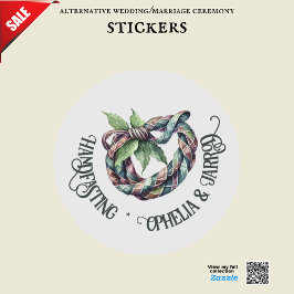 TARTAN HANDFASTING STICKERS VOOR FAVORIETE ENVELOP