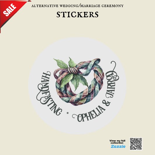 TARTAN HANDFASTING STICKERS VOOR FAVORIETE ENVELOP