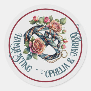 TARTAN HANDFASTING STICKERS VOOR FAVORIETE ENVELOP