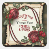 TARTAN HANDFASTING STICKERS VOOR FAVORS ENVELOPES (Voorkant)