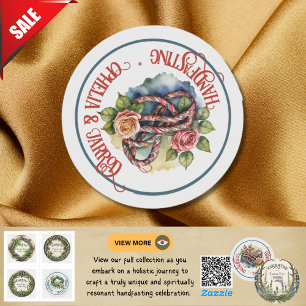 TARTAN HANDFASTING STICKERS VOOR FAVORS ENVELOPES