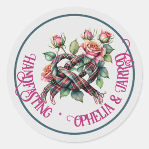 TARTAN HANDFASTING STICKERS VOOR FAVORS ENVELOPES