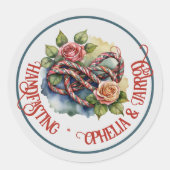 TARTAN HANDFASTING STICKERS VOOR FAVORS ENVELOPES (Voorkant)