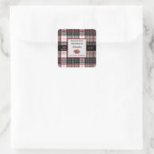 Tartan Handgemaakte Shave Zeep Product Label (Tas)