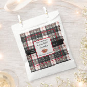 Tartan Handgemaakte Shave Zeep Product Label Bedankzakje (Geknipt)