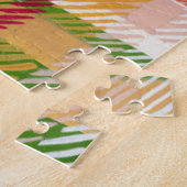 Tartan harde ruit aangepaste monogram legpuzzel (Zijkant)