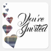 Tartan Heart Envelope Seal Stickers (Voorkant)