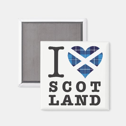 Tartan Heart - Liefde Schotland Magneet (Voorkant / Achterkant)