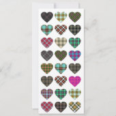 Tartan Heart Wedding Invite Kaart (Voorkant)
