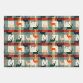 Tartan Hertengewei Hengstverjaardagsfeestje  Inpakpapier Vel (Voorkant)