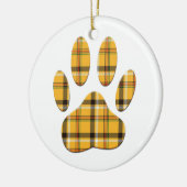 Tartan Hond Pootafdruk Keramisch Ornament (Links)