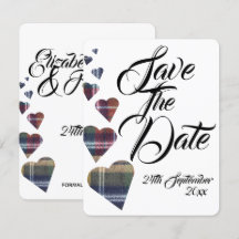Tartan Huwelijk Save The Date