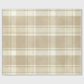 Tartan in beige, crème en Bleek geel Cadeaupapier (Vlak)