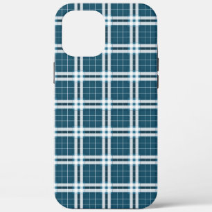 Tartan in blauw en wit Case-Mate iPhone case