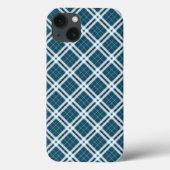 Tartan in blauw en wit Case-Mate iPhone case (Achterkant)
