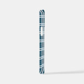 Tartan in blauw en wit iPhone hoesje (Rechterkant)