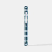 Tartan in blauw en wit iPhone hoesje (Linkerkant)