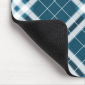 Tartan in blauw en wit muismat (Hoek)