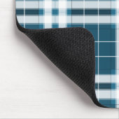 Tartan in blauw en wit muismat (Hoek)