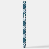 Tartan in blauw en witte iPhone Case Hoesje (Rechterkant)