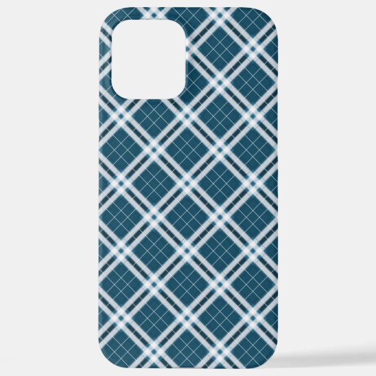 Tartan in blauw en witte iPhone Case iPhone Hoesje (Achterkant)