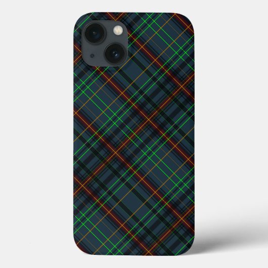 Tartan in blauw, oranje, groen Case-Mate iPhone case (Achterkant)